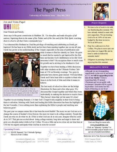 May 2014 Newsletter