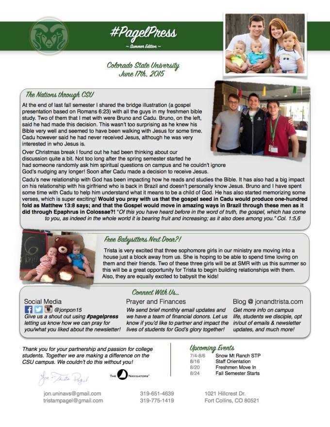 June 2015 Newsletter